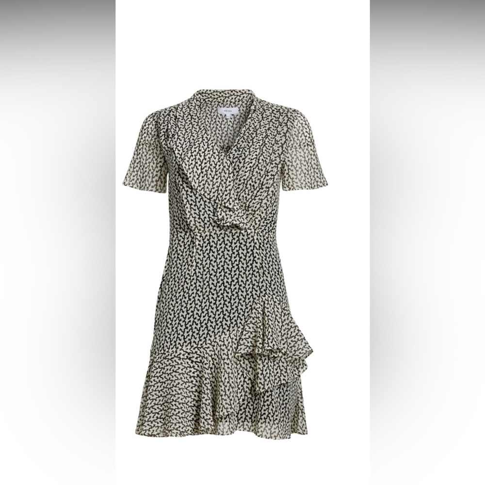 Reiss Monochrome Asymmetrical Dress